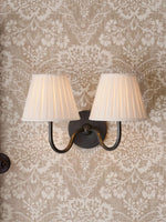 Load image into Gallery viewer, Vintage Brass Burlap Wall Lamp
