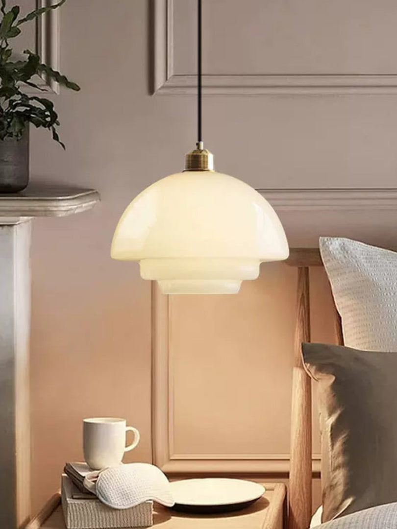 Modern Milk Glass Pendant Light