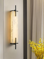 Load image into Gallery viewer, Rectangle Alabaster Wall Sconce
