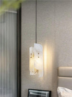 Load image into Gallery viewer, Nordic Modern Long Strip Murra Alabaster Pendant
