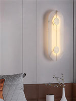 Load image into Gallery viewer, Postmodern Classical Oblong Shape Alabaster Wall Sconce
