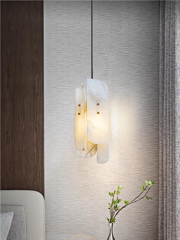 Nordic Modern Long Strip Murra Alabaster Pendant