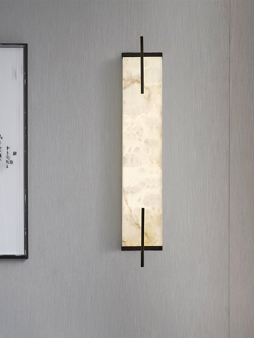 Rectangle Alabaster Wall Sconce