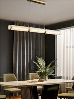 Load image into Gallery viewer, Postmodern Light Luxury Long Strip Pollit Alabaster Chandelier
