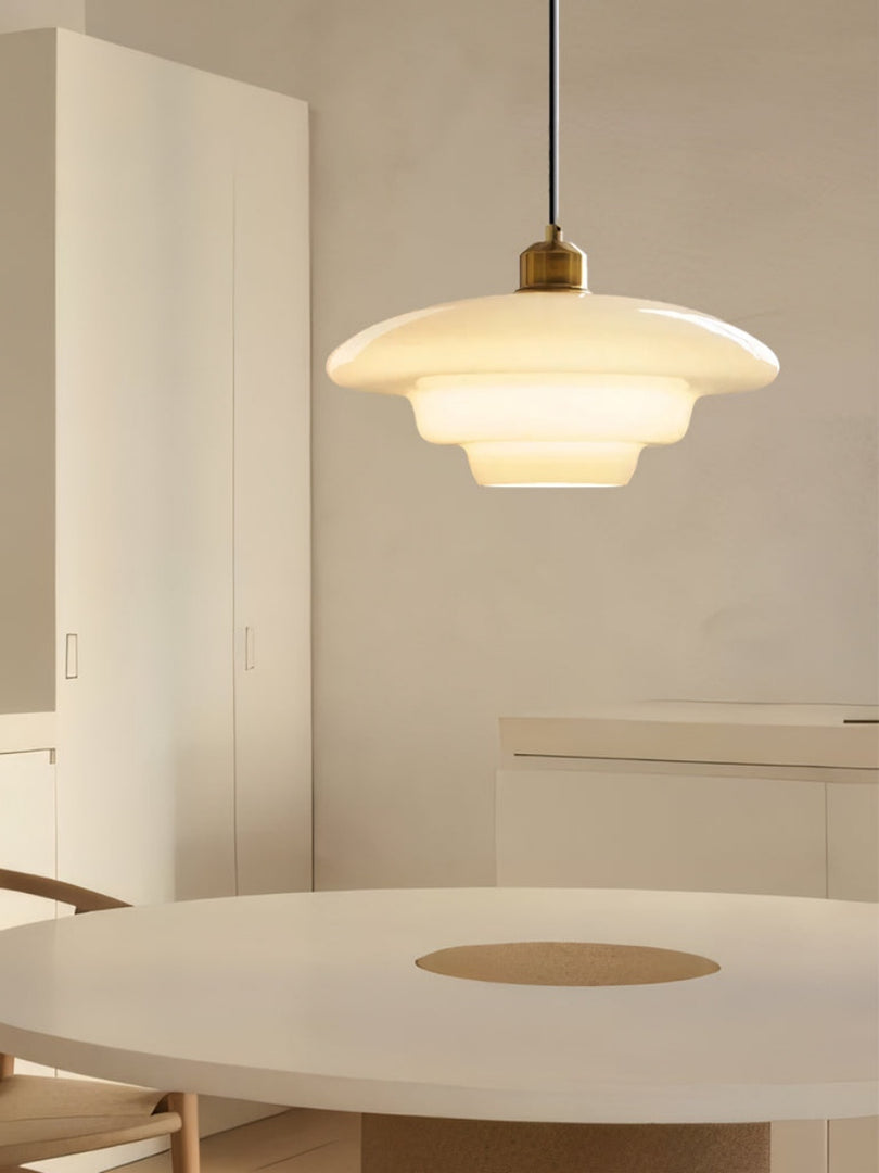 Modern Milk Glass Pendant Light