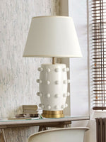 Load image into Gallery viewer, Retro Tapered Shade Ceramic Dot Table Lamp
