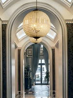 Load image into Gallery viewer, Antique Bronze Jewel Ball Chandelier
