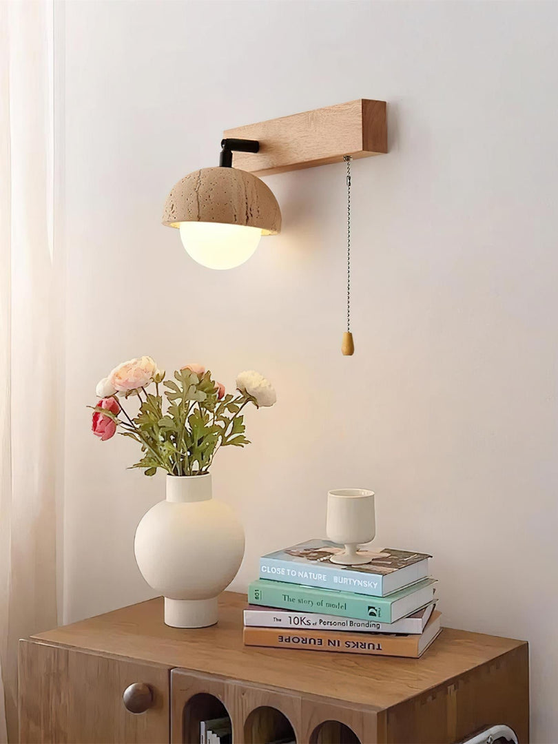 Nut Travertine Wall Lamp