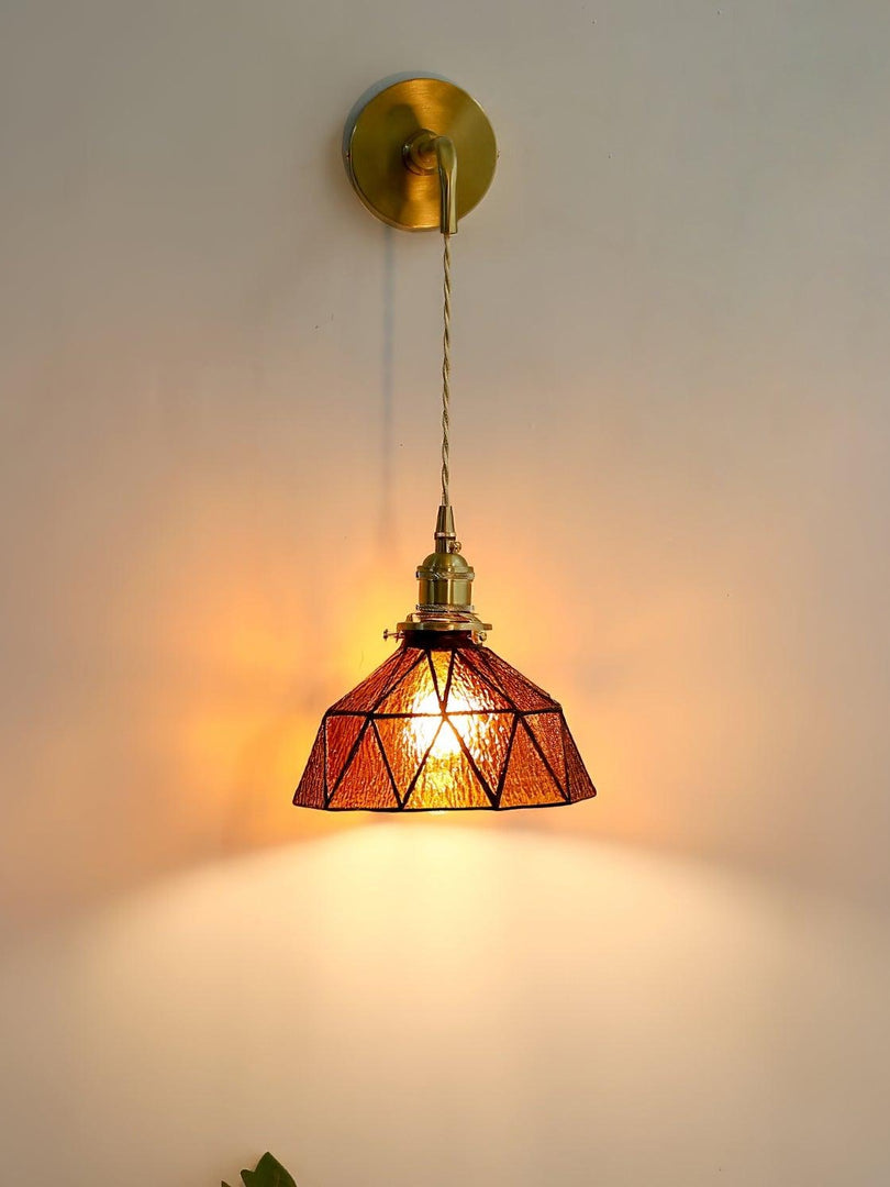 Retro Pastoral Geometric Pattern Wall Lamp