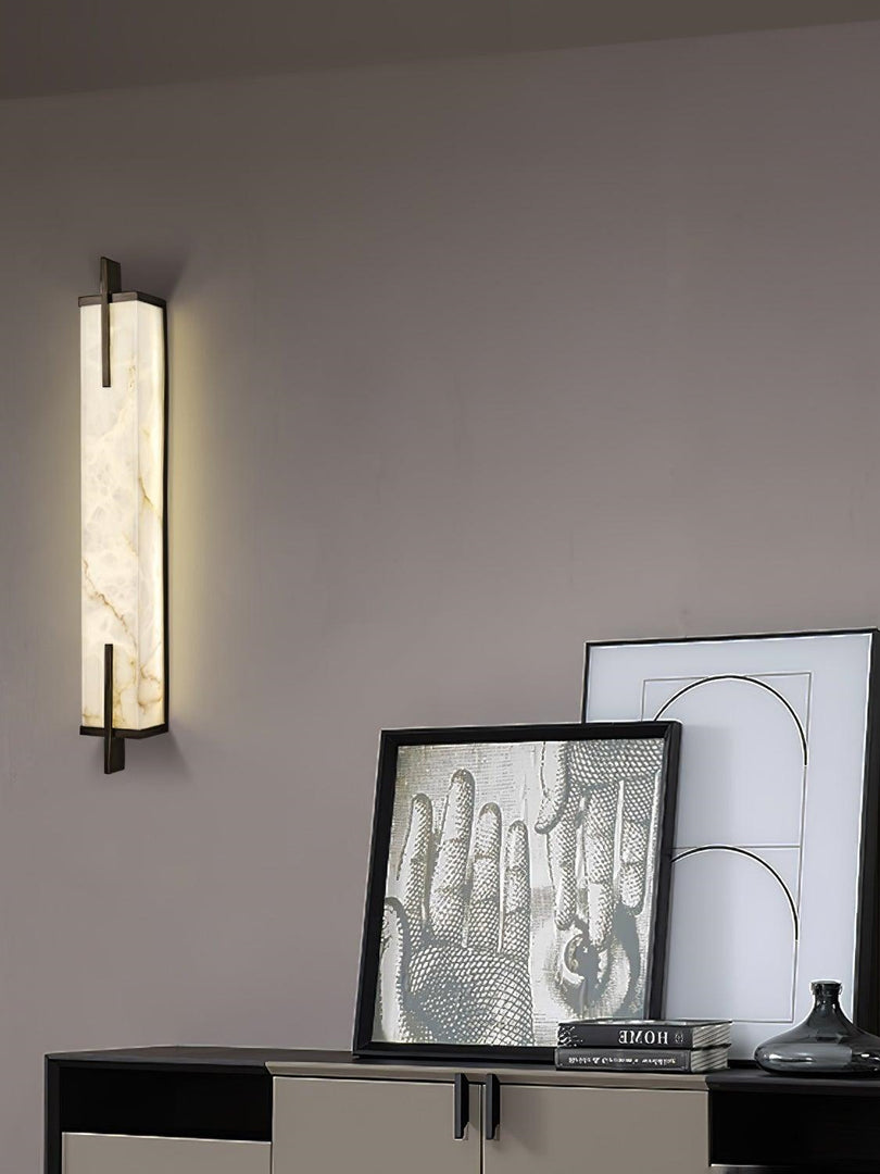 Rectangle Alabaster Wall Sconce