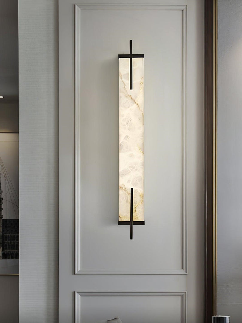 Rectangle Alabaster Wall Sconce