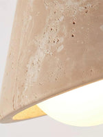 Load image into Gallery viewer, Wabi-Sabi Style Travertine Cone Shade Wall Light
