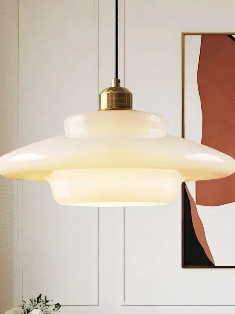 Modern Milk Glass Pendant Light