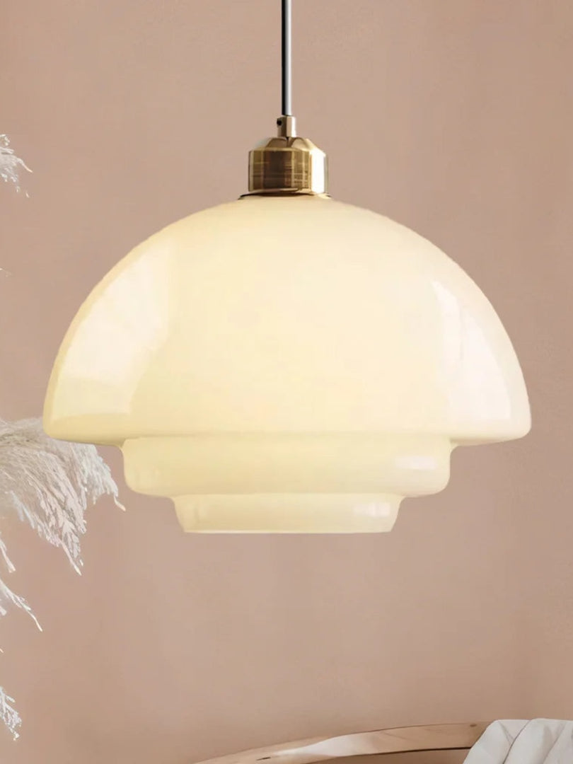 Modern Milk Glass Pendant Light