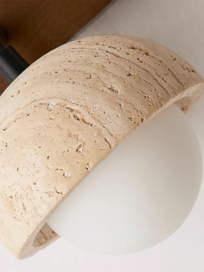 Nut Travertine Wall Lamp