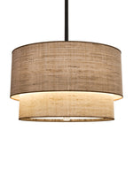 Load image into Gallery viewer, Double Fabric Drum Pendant Lamp
