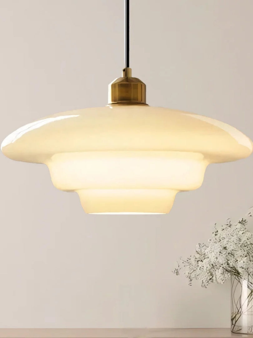 Modern Milk Glass Pendant Light