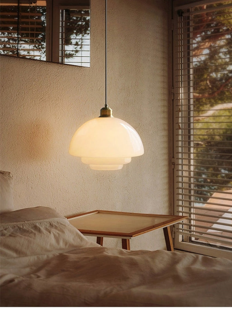 Modern Milk Glass Pendant Light