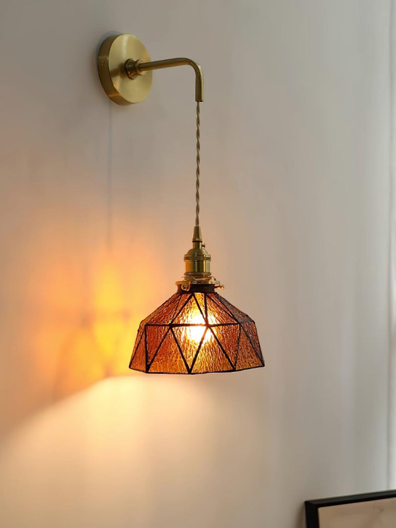 Retro Pastoral Geometric Pattern Wall Lamp