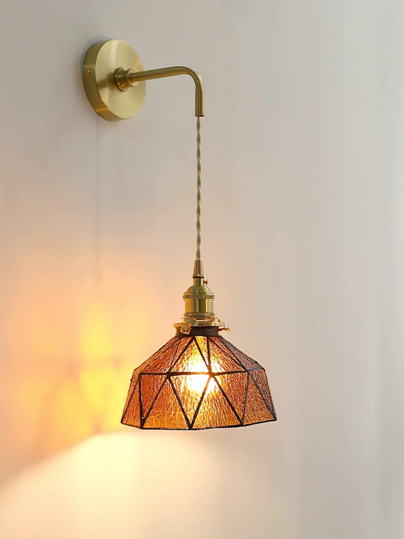 Retro Pastoral Geometric Pattern Wall Lamp