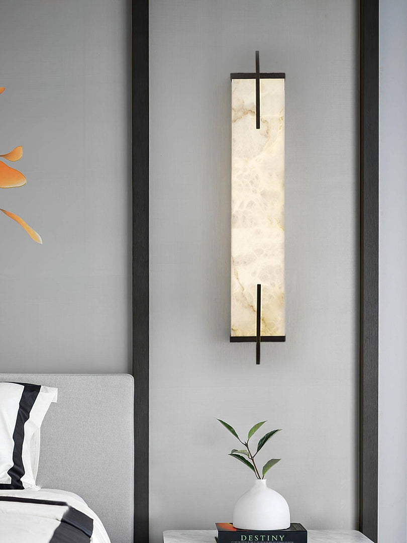 Rectangle Alabaster Wall Sconce