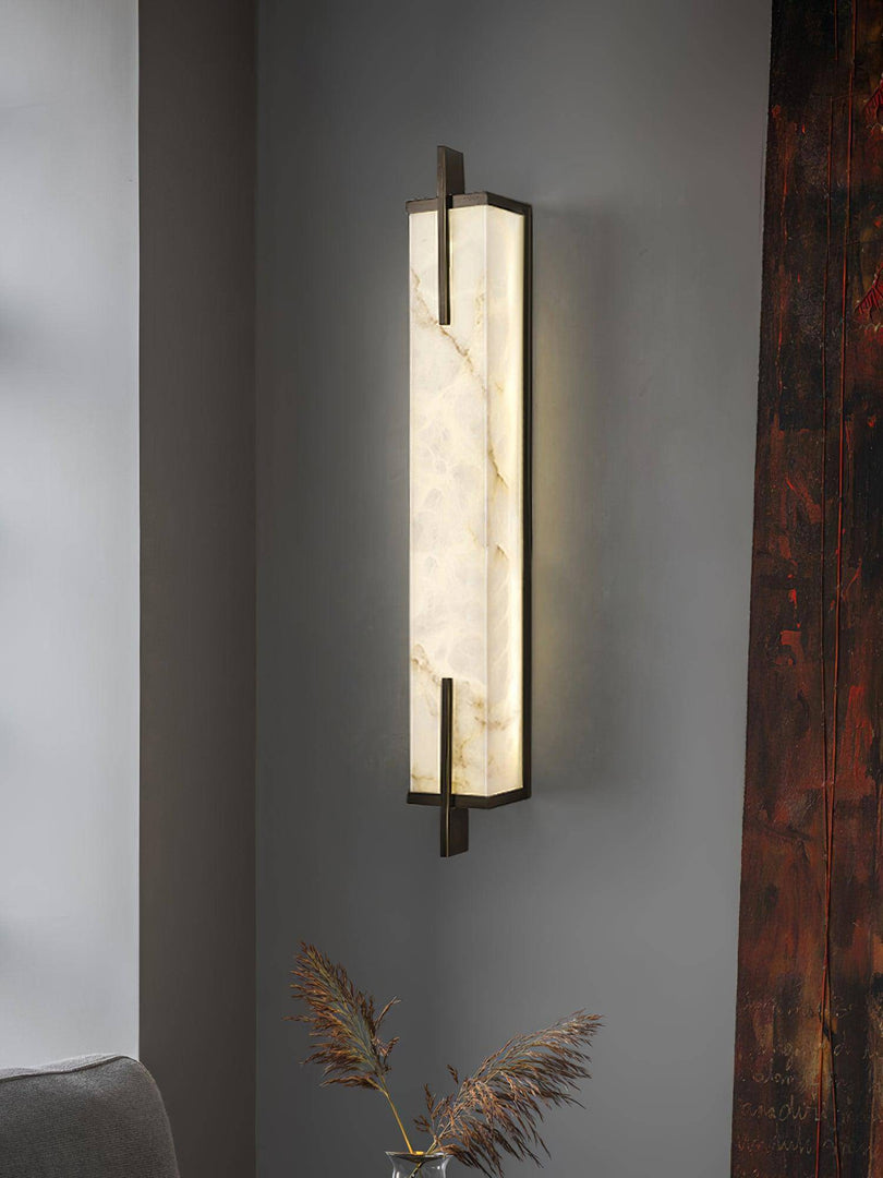 Rectangle Alabaster Wall Sconce