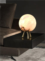 Load image into Gallery viewer, Light Luxury All-copper Ball-shaped Christop Alabaster Table Light
