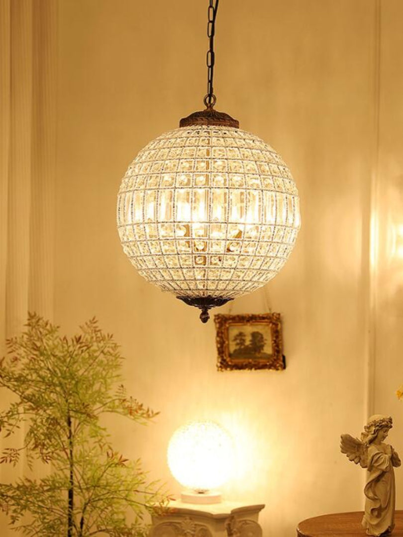 Antique Bronze Jewel Ball Chandelier