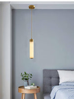 Load image into Gallery viewer, New Chinese Style Long Strip Whitehe Alabaster Hanging Light
