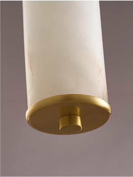 New Chinese Style Long Strip Whitehe Alabaster Hanging Light