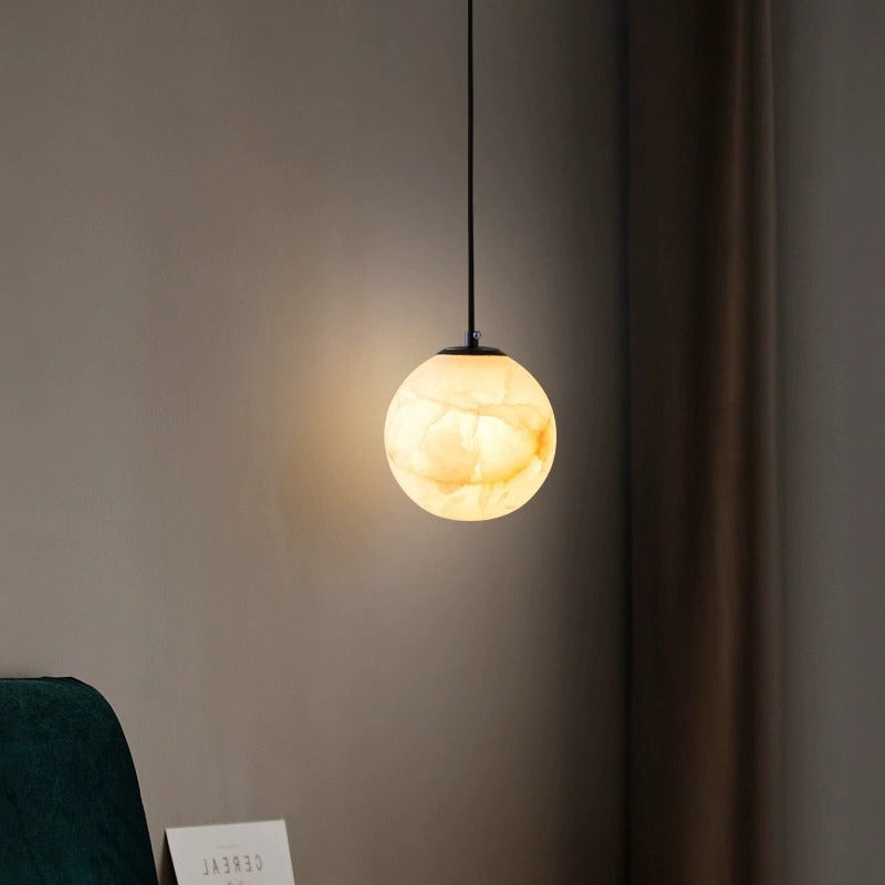 Nordic Minimalist Alabaster Pendant Light