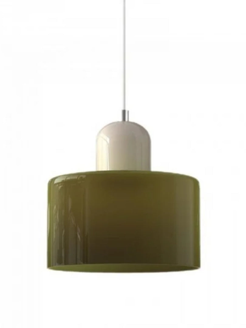 Creative Morandi Cylinder Glass Pendant Light