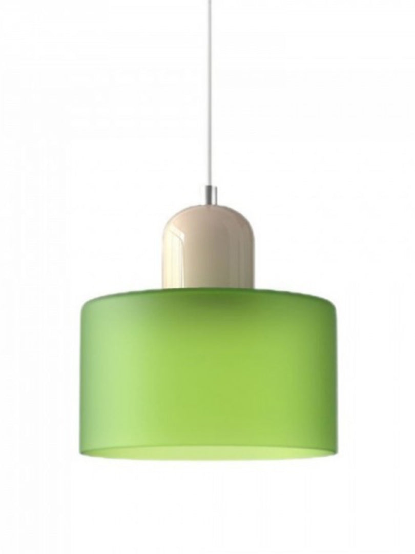 Creative Morandi Cylinder Glass Pendant Light