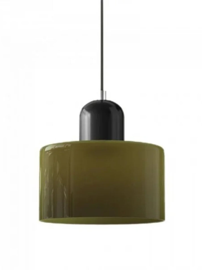 Creative Morandi Cylinder Glass Pendant Light