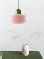 Load image into Gallery viewer, Creative Morandi Cylinder Glass Pendant Light
