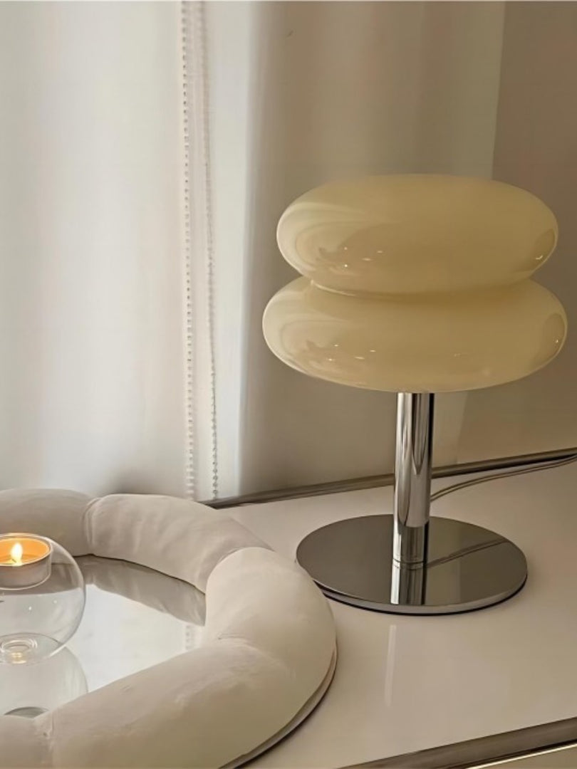 Creative Bauhaus Double Lollipop Ripple Glass Table Lamp