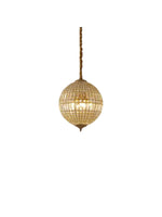 Load image into Gallery viewer, French Antique Brass Crystal Globe Chandelier
