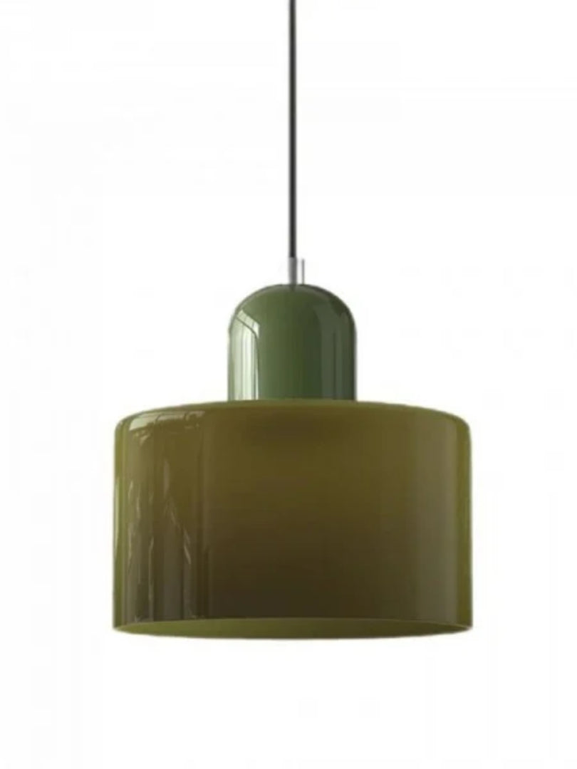 Creative Morandi Cylinder Glass Pendant Light