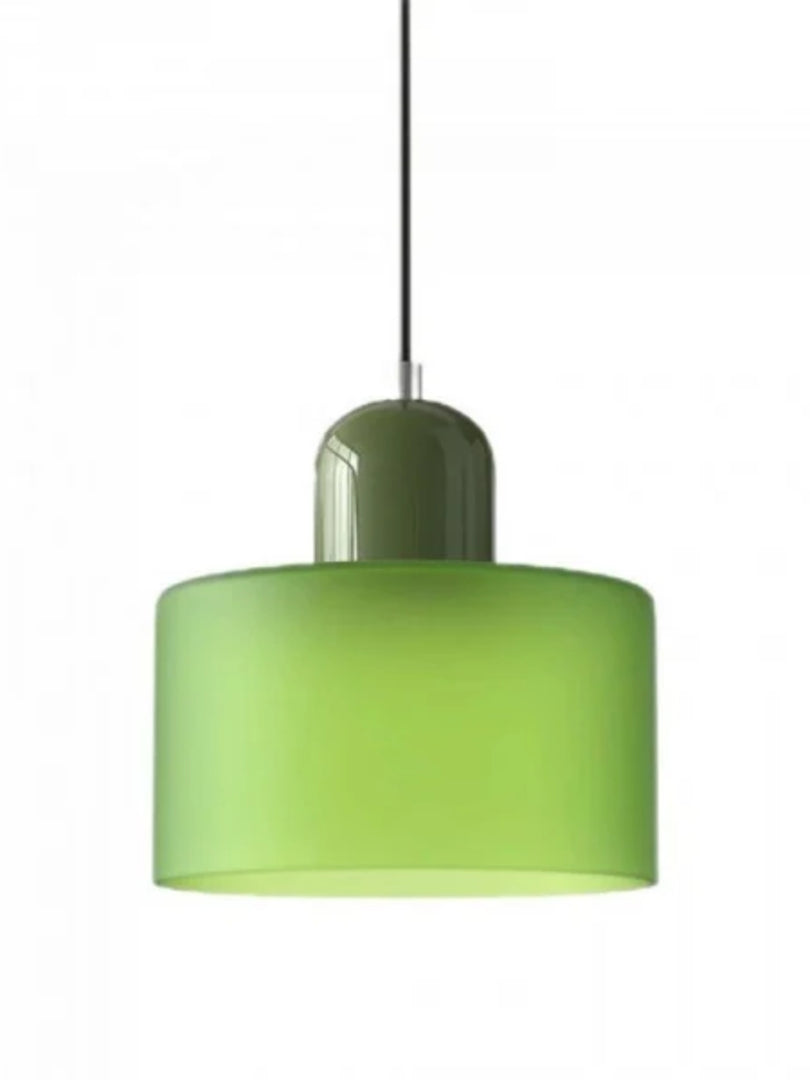 Creative Morandi Cylinder Glass Pendant Light