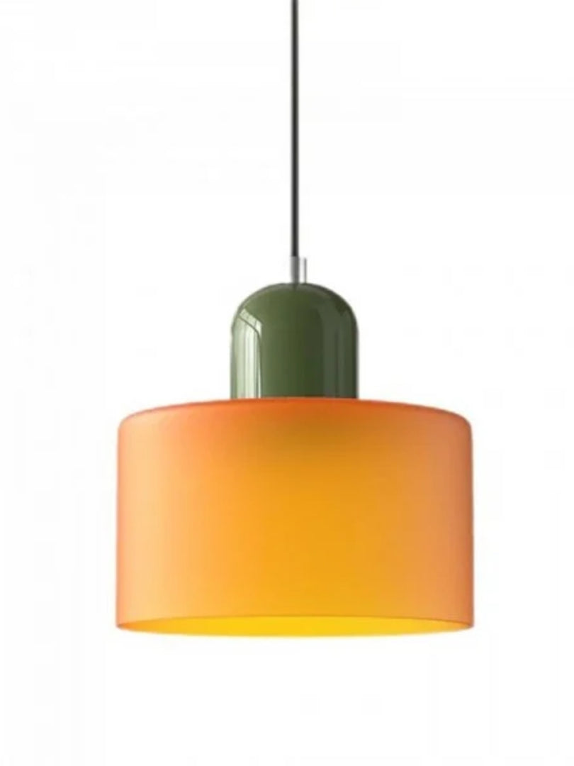 Creative Morandi Cylinder Glass Pendant Light