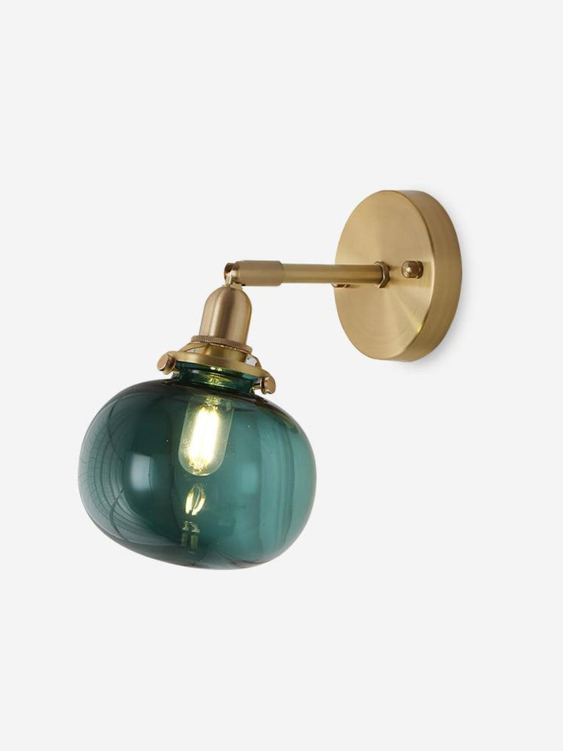 Vintage Brass Pumpkin Aisle Wall Light