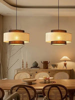 Load image into Gallery viewer, Japanese Wabi-Sabi Style Hemp Rope Rattan Zen Pendant Light
