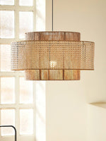 Load image into Gallery viewer, Japanese Wabi-Sabi Style Hemp Rope Rattan Zen Pendant Light
