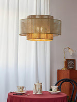 Load image into Gallery viewer, Japanese Wabi-Sabi Style Hemp Rope Rattan Zen Pendant Light
