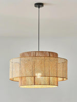 Load image into Gallery viewer, Japanese Wabi-Sabi Style Hemp Rope Rattan Zen Pendant Light
