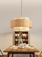 Load image into Gallery viewer, Japanese Wabi-Sabi Style Hemp Rope Rattan Zen Pendant Light
