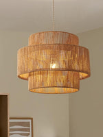 Load image into Gallery viewer, Japanese Wabi-Sabi Style Hemp Rope Rattan Zen Pendant Light
