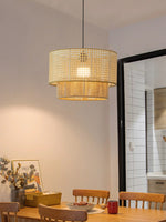 Load image into Gallery viewer, Japanese Wabi-Sabi Style Hemp Rope Rattan Zen Pendant Light
