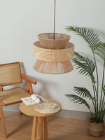 Load image into Gallery viewer, Japanese Wabi-Sabi Style Hemp Rope Rattan Zen Pendant Light
