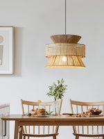 Load image into Gallery viewer, Japanese Wabi-Sabi Style Hemp Rope Rattan Zen Pendant Light
